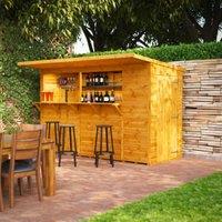 Powersheds Pent Shiplap Dip Treated Pub Shed - 10 x 4ft