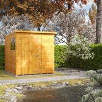 Powersheds Pent Shiplap Dip Treated Shed - 6 x 8ft