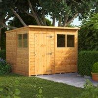Powersheds Pent Shiplap Dip Treated Shed - 8 x 8ft