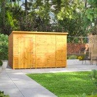 Powersheds Pent Shiplap Dip Treated Windowless Shed - 10 x 8ft