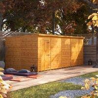 Powersheds Pent Shiplap Dip Treated Windowless Shed - 18 x 8ft