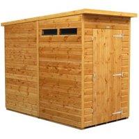 Powersheds Pent Shiplap Dip Treated Security Shed - 4 x 8ft