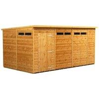 Powersheds Pent Shiplap Dip Treated Security Shed - 14 x 8ft