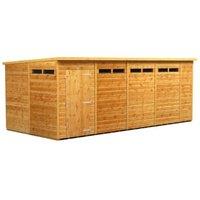 Powersheds Pent Shiplap Dip Treated Security Shed - 18 x 8ft