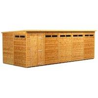Powersheds Pent Shiplap Dip Treated Security Shed - 20 x 8ft