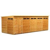 Powersheds Double Door Pent Shiplap Dip Treated Security Shed - 20 x 8ft