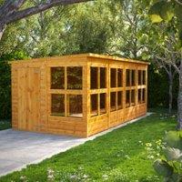 Powersheds Pent Shiplap Dip Treated Potting Shed - 16 x 8ft