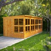 Powersheds Pent Shiplap Dip Treated Potting Shed - 18 x 8ft