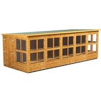 Powersheds Double Door Pent Shiplap Dip Treated Potting Shed - 20 x 8ft