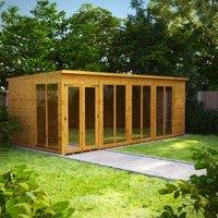 Powersheds Pent Shiplap Dip Treated Summerhouse - 18 x 8ft