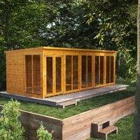 Powersheds Pent Shiplap Dip Treated Summerhouse - 20 x 8ft