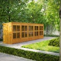 Powersheds Double Door Pent Shiplap Dip Treated Potting Shed - 20 x 4ft