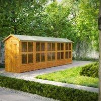 Powersheds Apex Shiplap Dip Treated Potting Shed - 20 x 4ft
