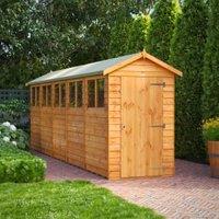 Powersheds Apex Overlap Dip Treated Shed - 20 x 4ft