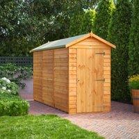 Powersheds Apex Overlap Dip Treated Windowless Shed - 12 x 4ft