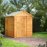 Powersheds Apex Overlap Dip Treated Windowless Shed - 6 x 6ft