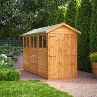 Powersheds Double Door Apex Overlap Dip Treated Shed - 12 x 4ft