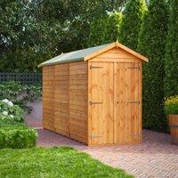 Powersheds Double Door Apex Overlap Dip Treated Windowless Shed - 12 x 4ft