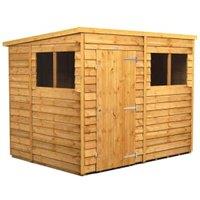 Powersheds Pent Overlap Dip Treated Shed - 8 x 6ft