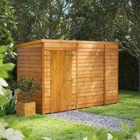 Powersheds Pent Overlap Dip Treated Windowless Shed - 10 x 4ft