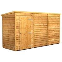 Powersheds Pent Overlap Dip Treated Windowless Shed - 12 x 4ft