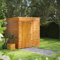 Powersheds Pent Overlap Dip Treated Windowless Shed - 6 x 6ft