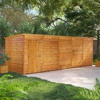 Powersheds Pent Overlap Dip Treated Windowless Shed - 20 x 6ft