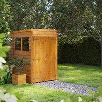 Powersheds Double Door Pent Overlap Dip Treated Shed - 4 x 6ft