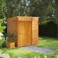 Power Sheds 6 x 4ft Double Door Pent Overlap Dip Treated Windowless Shed