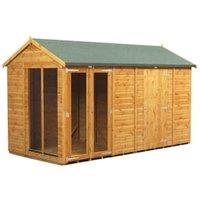 Powersheds Apex Shiplap Dip Treated Summerhouse including 6ft Side Store - 12 x 6ft