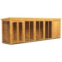 Powersheds Pent Shiplap Dip Treated Summerhouse including 4ft Side Store - 20 x 4ft