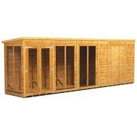 Powersheds Pent Shiplap Dip Treated Summerhouse including 6ft Side Store - 20 x 4ft