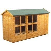 Powersheds Apex Shiplap Dip Treated Potting Shed including 4ft Side Store - 12 x 4ft
