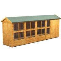 Powersheds Apex Shiplap Dip Treated Potting Shed including 4ft Side Store - 18 x 4ft