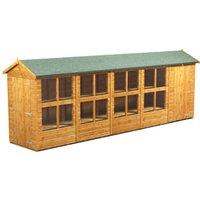 Powersheds Apex Shiplap Dip Treated Potting Shed including 4ft Side Store - 20 x 4ft