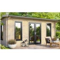 Powersheds Central Doors Apex Notched Logs Log Cabin - 18 x 10ft