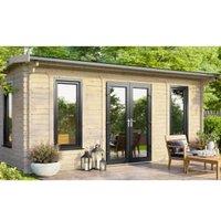 Powersheds Central Doors Apex Notched Logs Log Cabin - 18 x 12ft