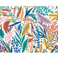 Origin Murals Patterned Leaves Multi Bright Wall Mural - 3 x 2.4m