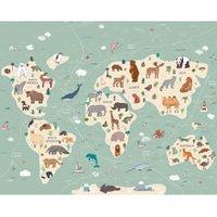 Origin Murals Children's World Map Multi Wall Mural - 3 x 2.4m