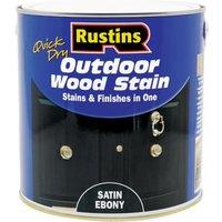 Rustins Outdoor Woodstain - Ebony - 2.5L