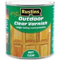 Rustins Quick Dry Outdoor Matt Varnish - Clear - 1L