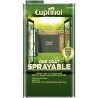 Cuprinol One Coat Sprayable Fence Treatment - Forest Green - 5L