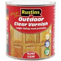 Rustins Quick Dry Outdoor Gloss Varnish - Clear - 1L
