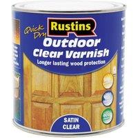Rustins Quick Dry Outdoor Satin Varnish - Clear - 1L