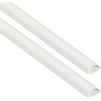 D-Line Half Round Trunking - 20 x 10 x 2000mm - Pack of 2