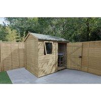 Forest Garden Timberdale Reverse Apex Shed with Assembly - 8 x 6ft