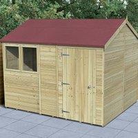 Forest Garden Timberdale Reverse Apex Shed with Assembly - 10 x 8ft