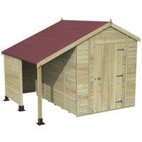 Forest Garden Timberdale Double Door Apex Shed & Log Store with Assembly - 6 x 8ft