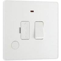 BG Evolve 13A Switched Fused Connection Unit with Power LED Indicator & Flex Outlet - Pearlescent White