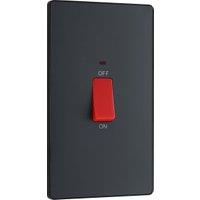 BG Evolve 45A Rectangular Cooker Control Unit Switch - Matt Grey